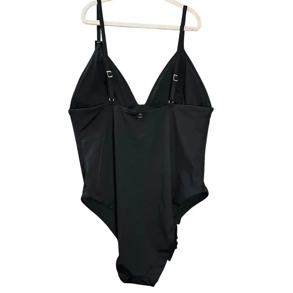 Victoria Secret Swim Essential Triangle One Piece Swimsuit Black Size Large‎